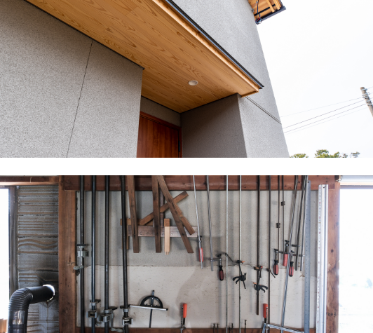 家と工具の写真